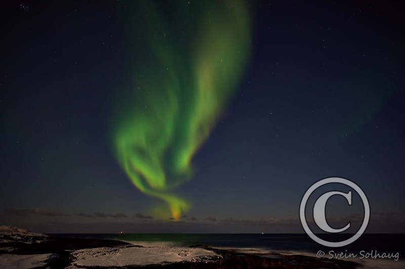 Nordlys over Fløberget